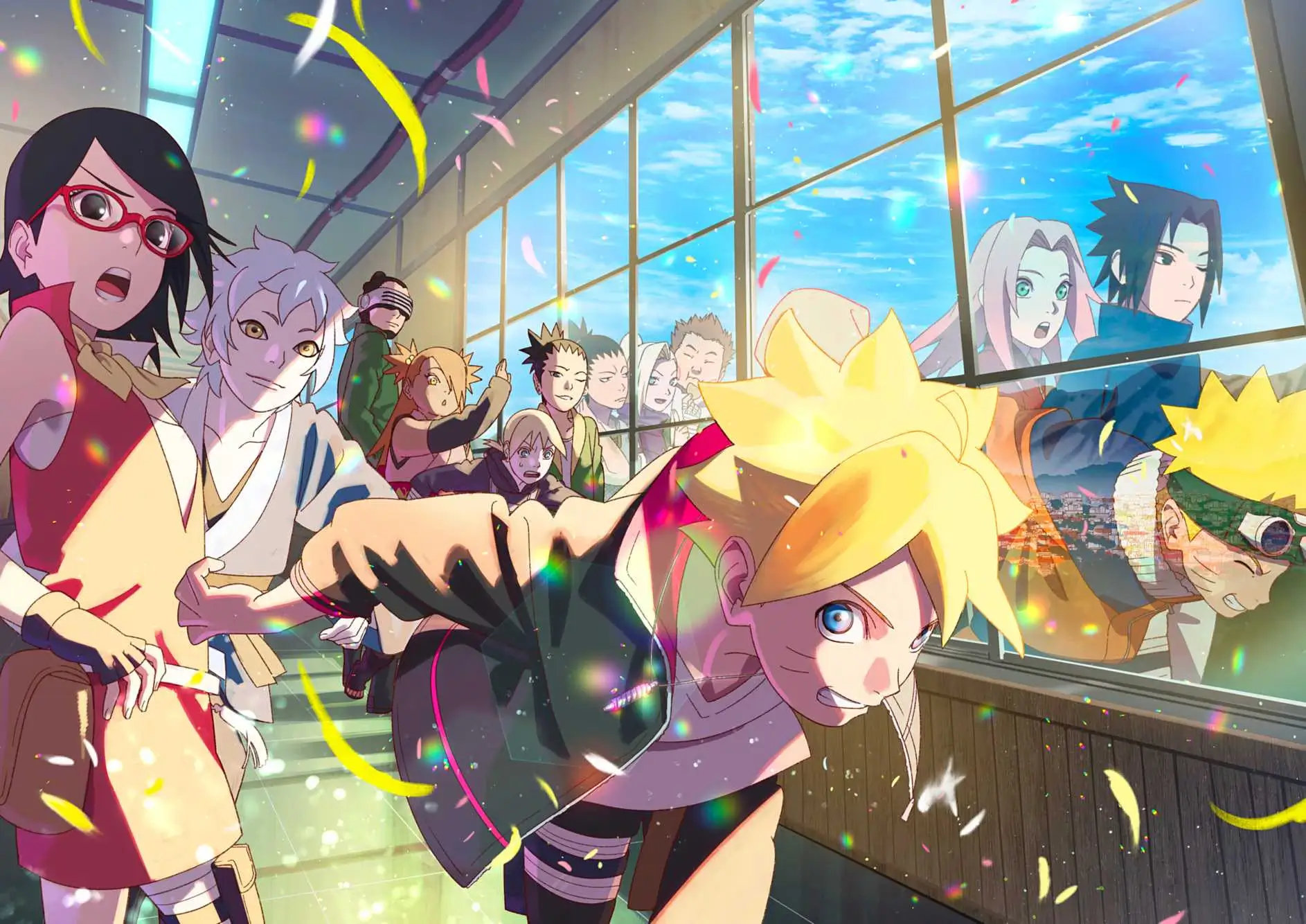 Boruto, Sarada e Mitsuki em destaque